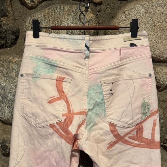 Anthropologie x Moglea Ultra High Rise Straight Slim Artistic Jeans Women's 27 - Picture 8 of 10